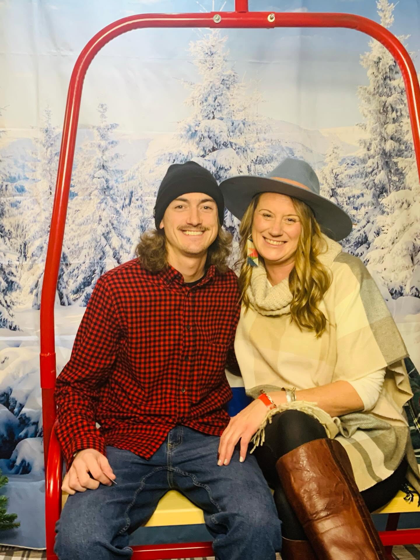 Ashley and Cody together in the mountains