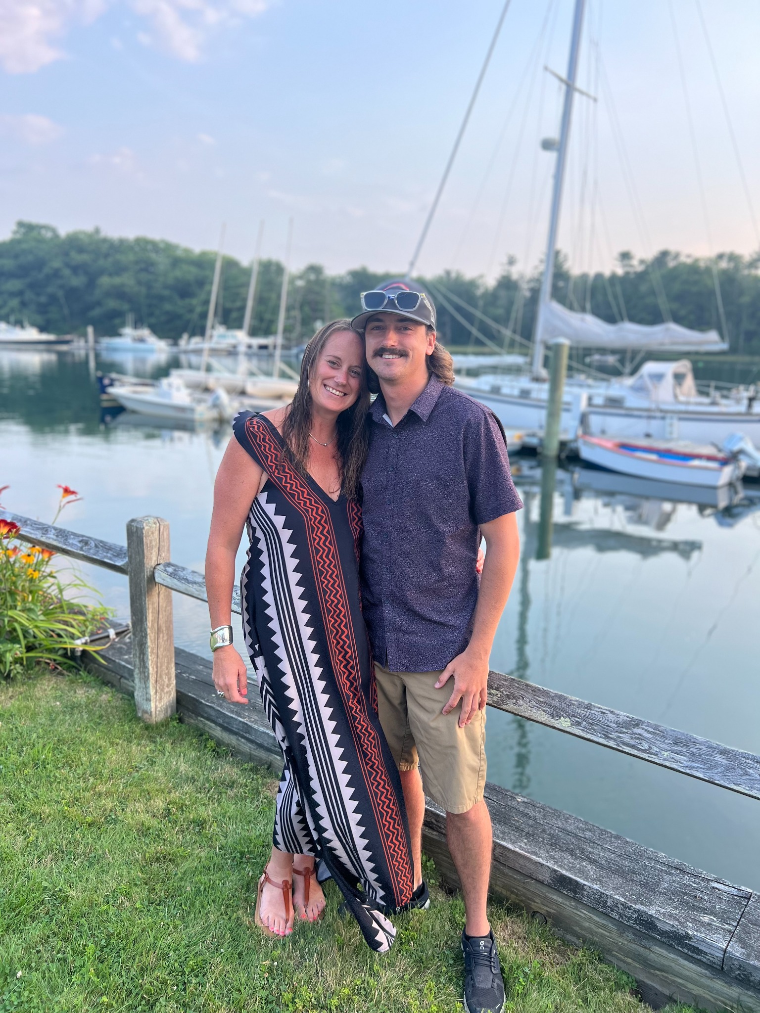 Ashley and Cody by the marina