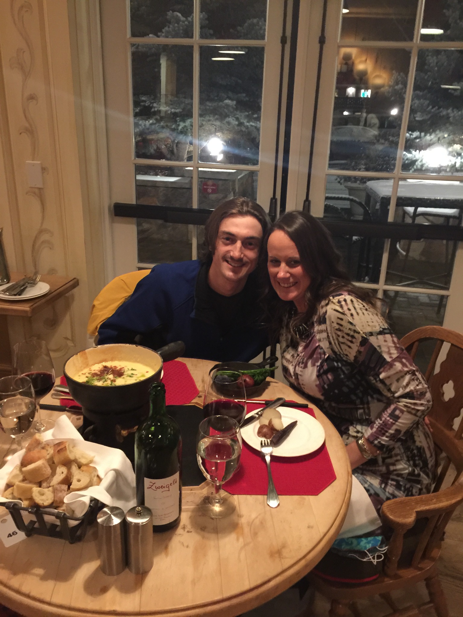 Ashley and Cody sharing dinner together